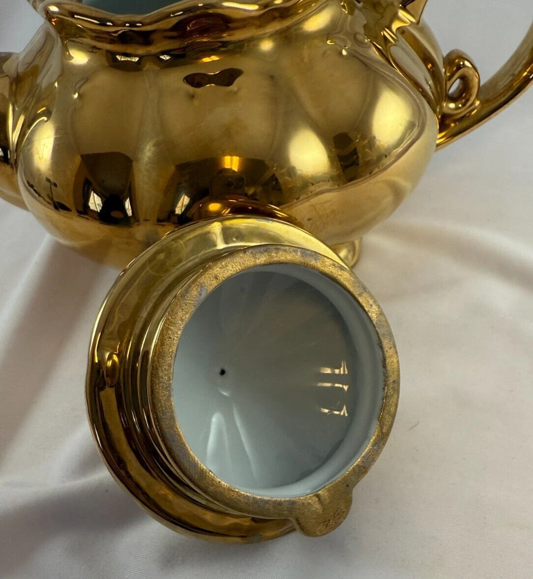 Gold Enameled Glossy Lidded Porcelain China Tea Pot | eBay