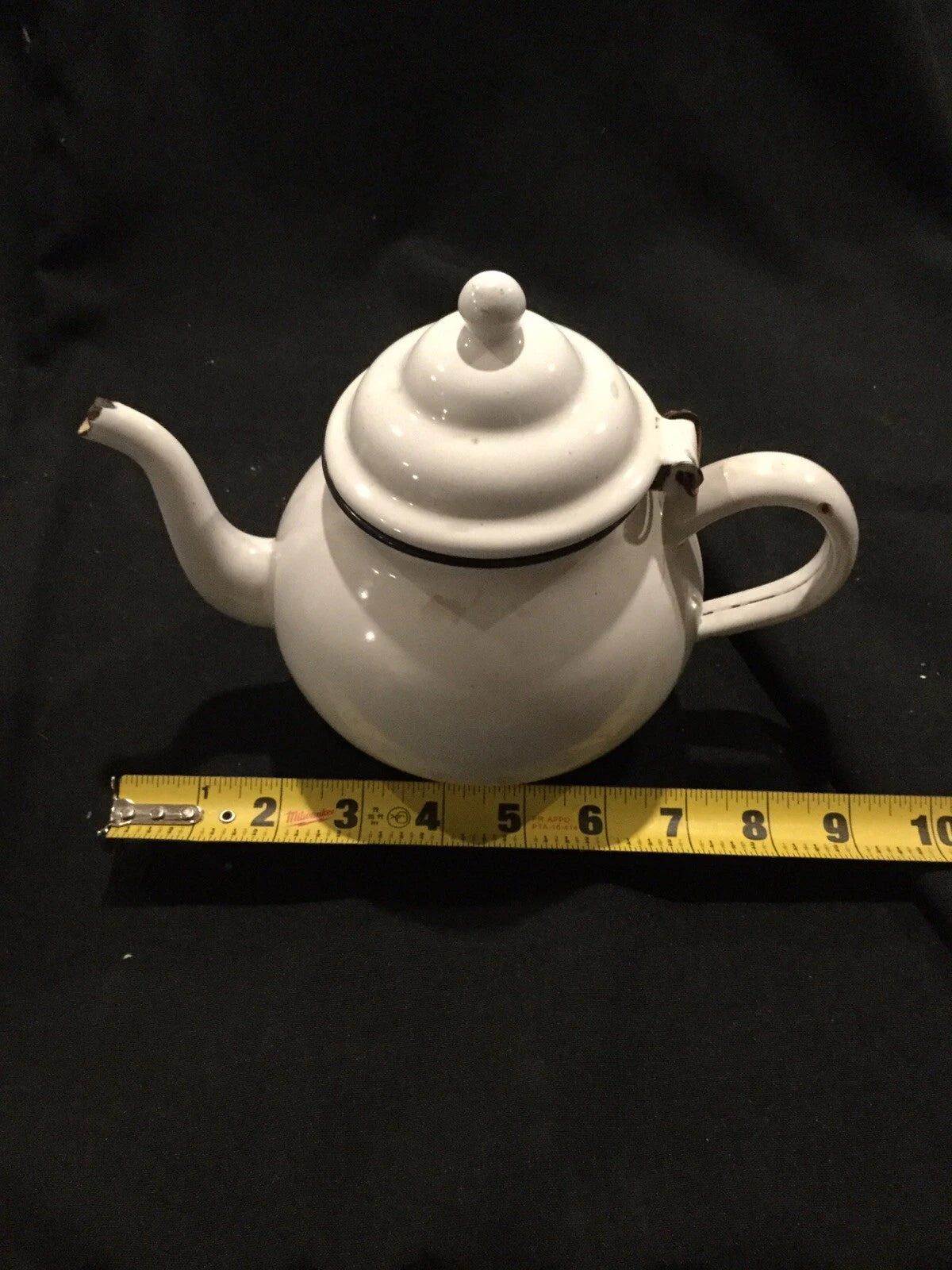 Antique Pair of porcelain Enamel White Tea pots j1 | eBay