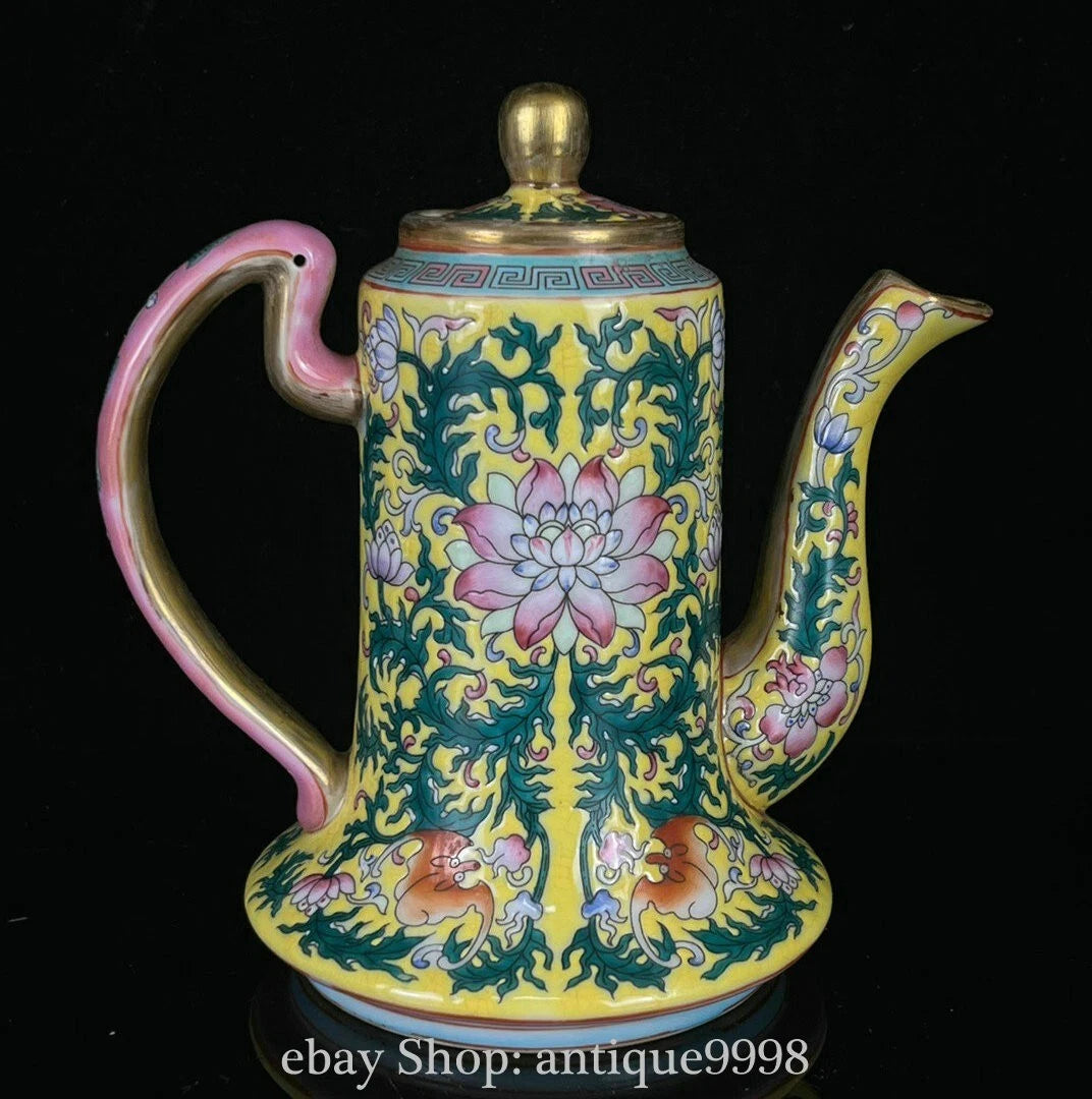 5.7'' Old Dynasty Enamel Color Porcelain Gilt Flower Bat Wine Tea Pot Flagon | eBay