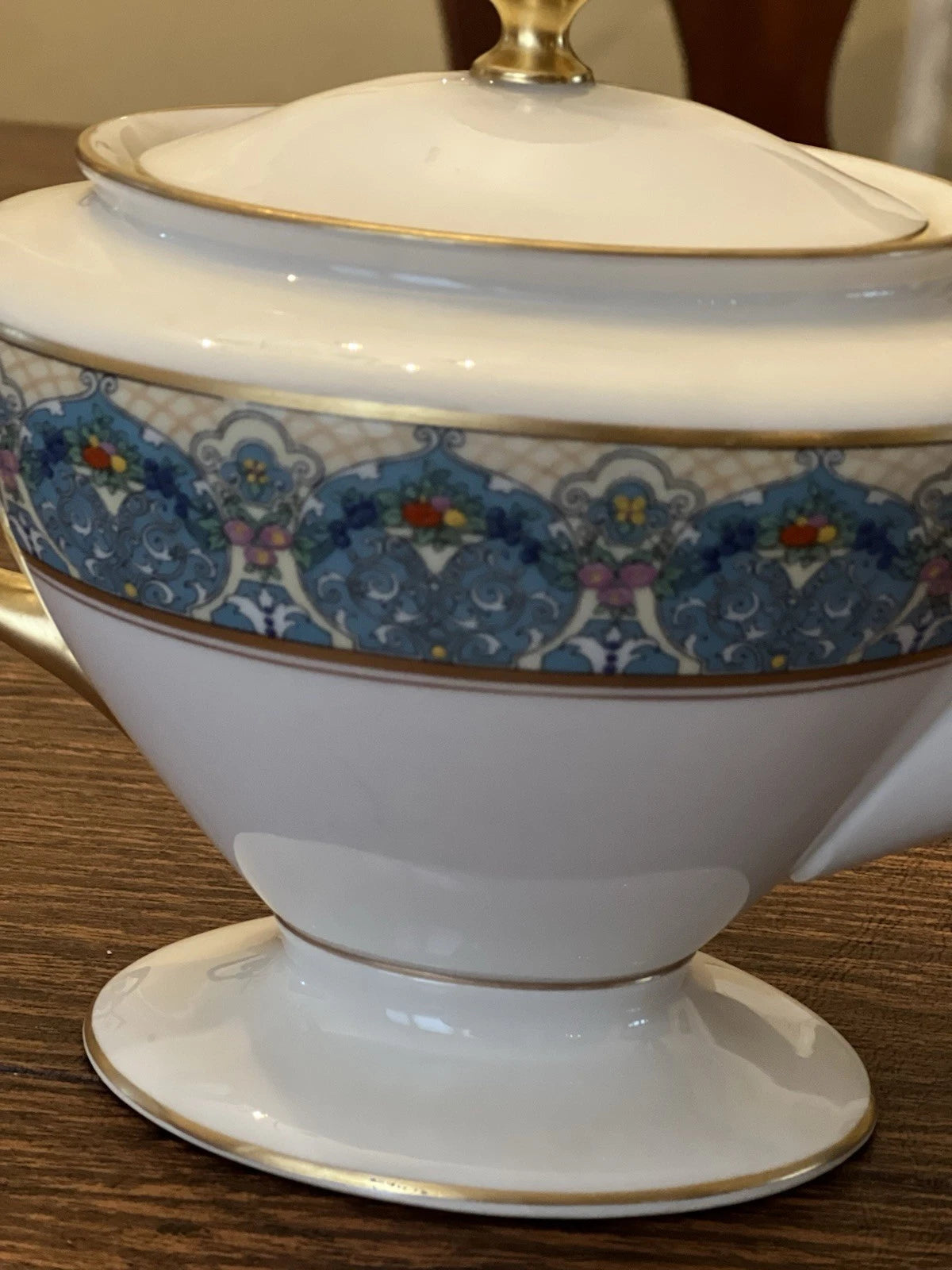 Lenox China Pasadena Pattern Enamel. Scalloped-Extremely Rare Teapot with lid. | eBay