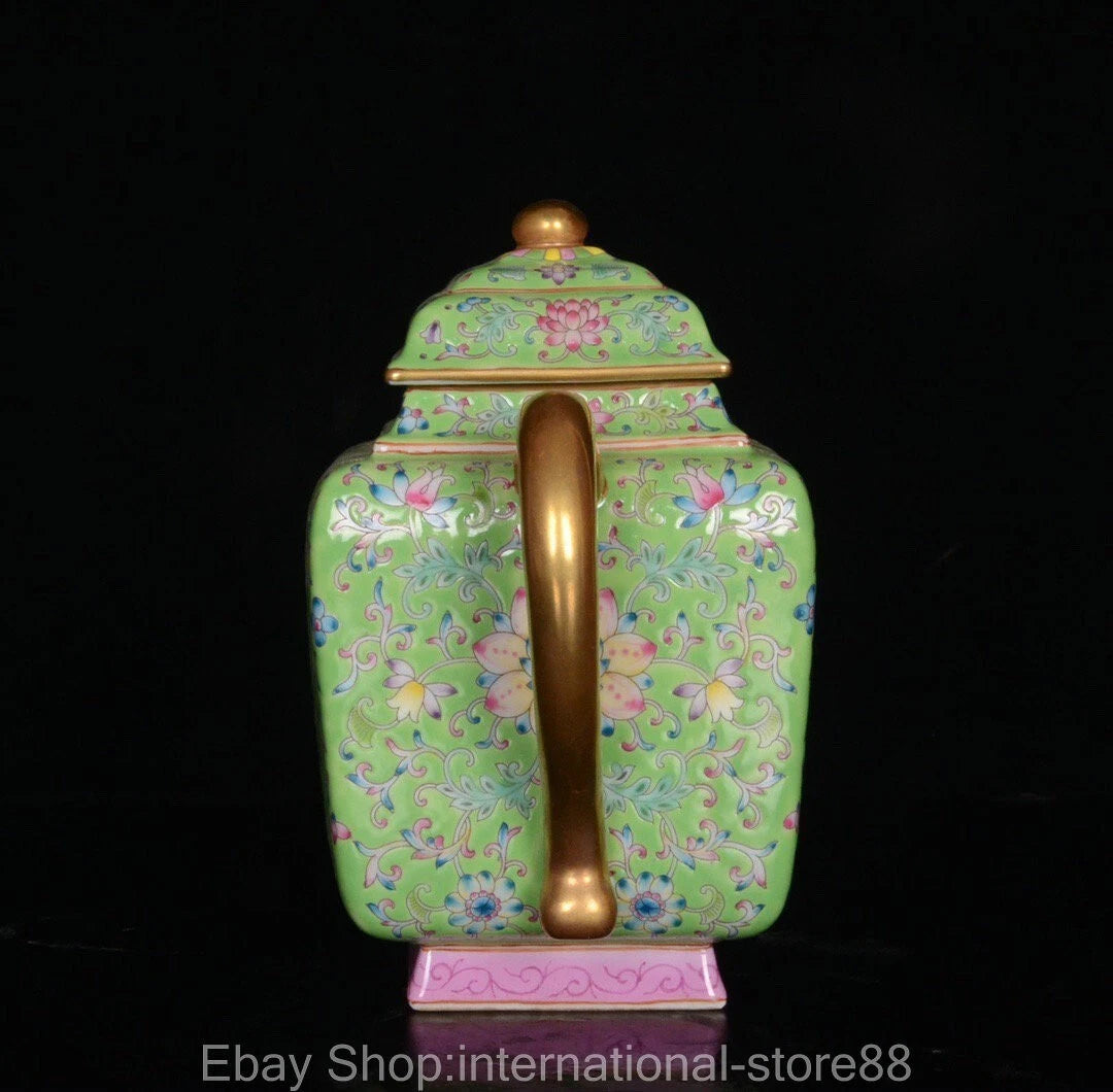 7" Yongzheng Marked Old Chinese Enamel Porcelain Gilt Flower Teapot Teakettle | eBay