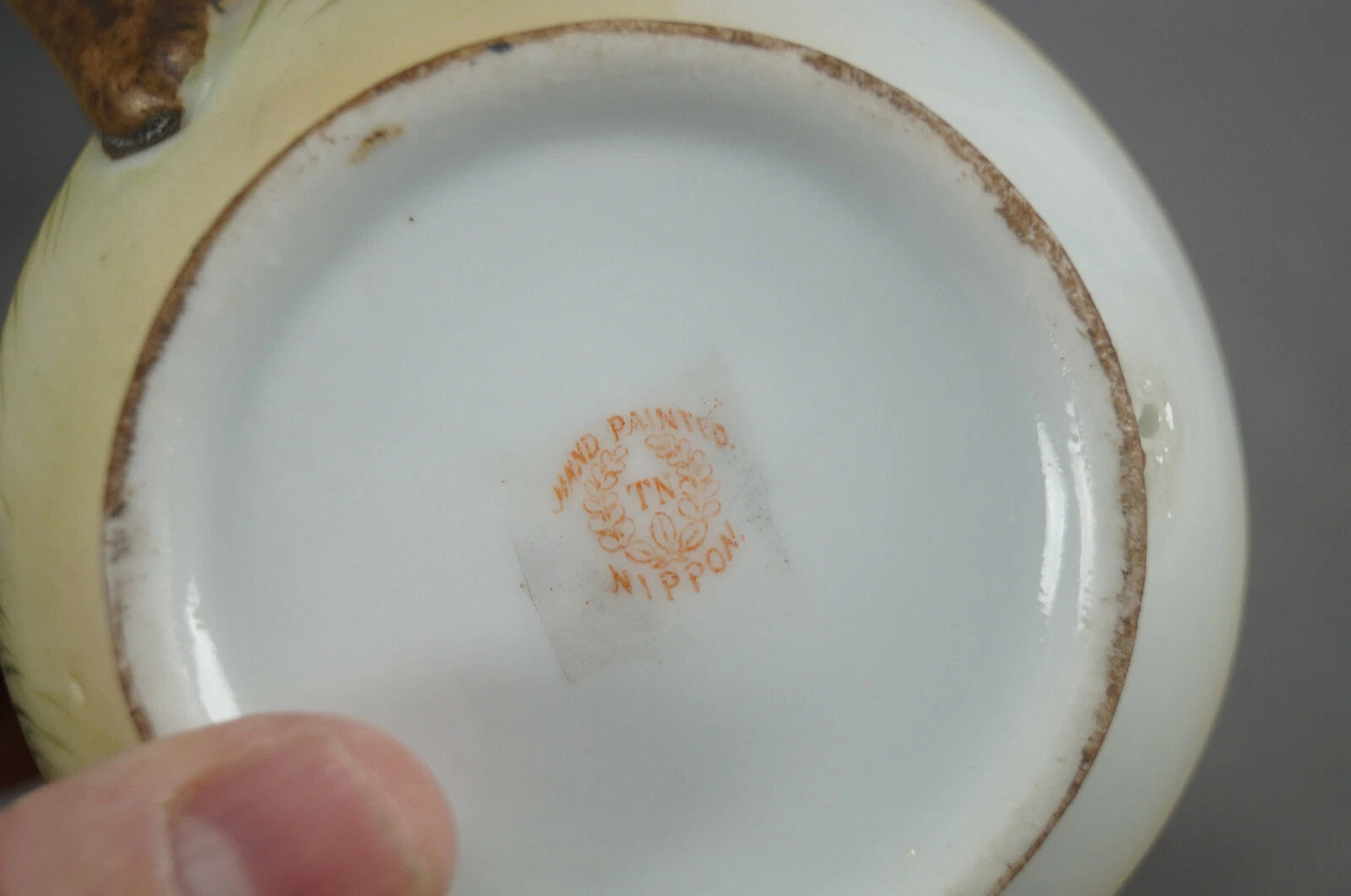 Nippon Hand Painted Landscape Scene Palm Trees Enamel Teapot Creamer & Sugar | eBay