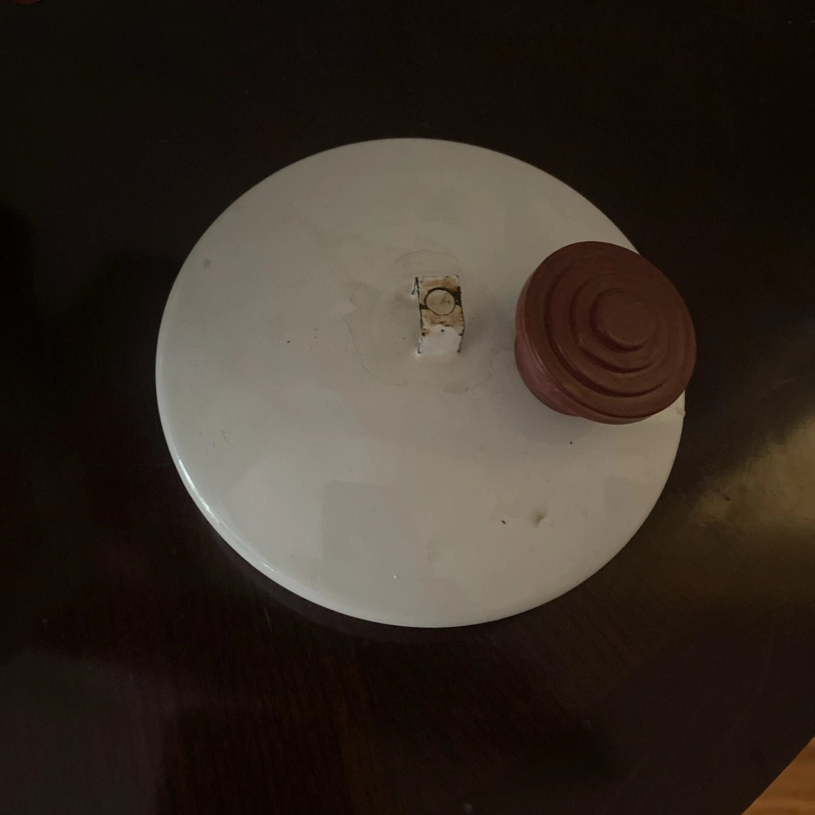 Vintage Antique 1920’s Enamel Tea Pot White Red & Brown Trim Very Good Condition | eBay