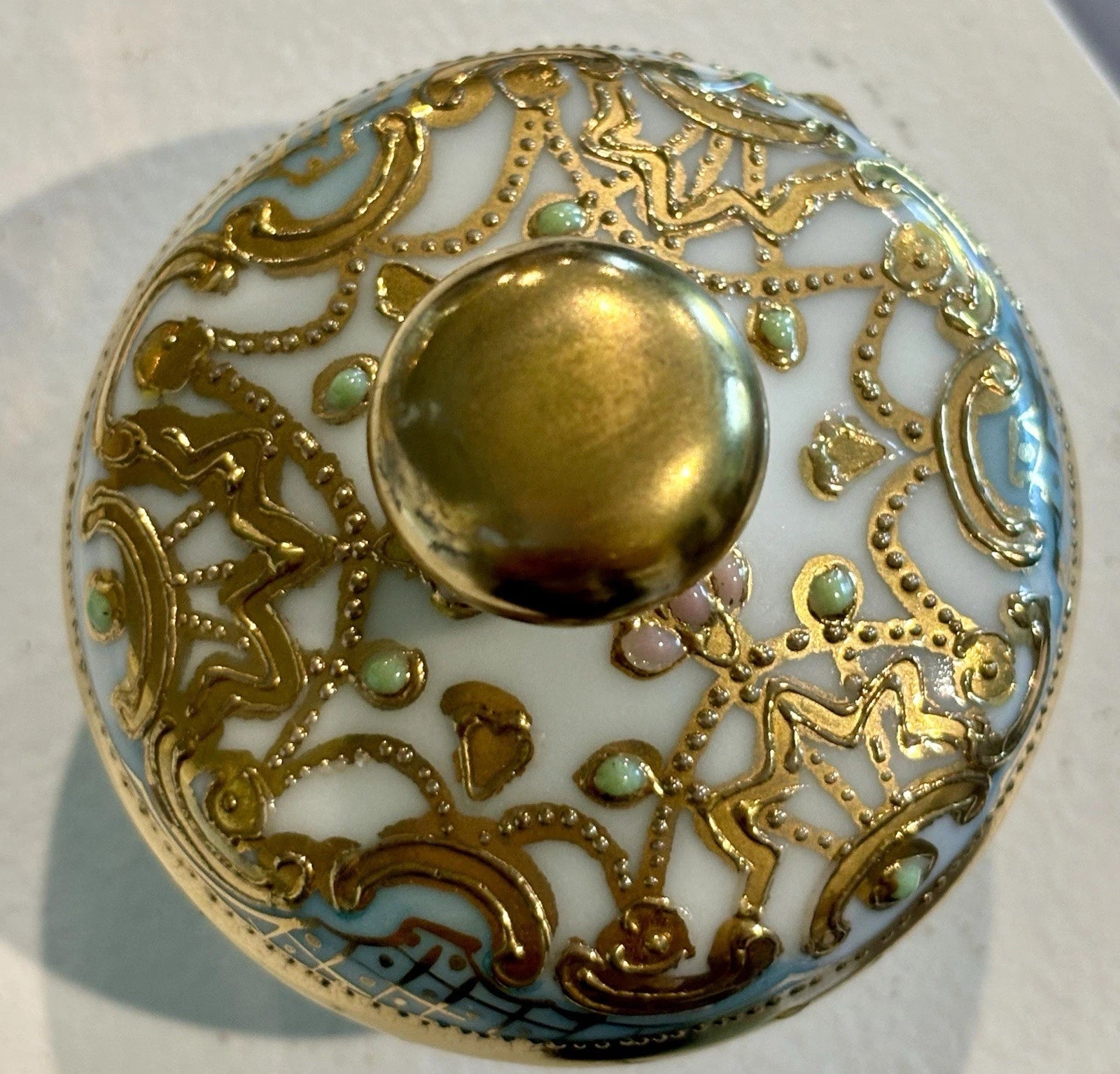 Esquisite NIPPON MORIAGE TEAPOT & UNDERPLATE GOLD ENAMEL - BEADING | eBay