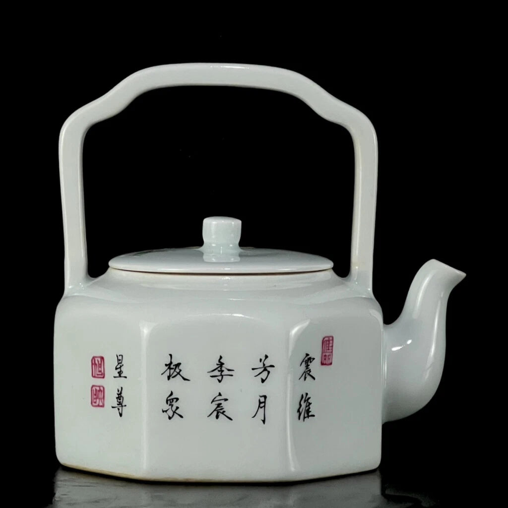 Chinese Enamel Colour Porcelain HandPainted Flowers&Plants Teapot 25493 | eBay