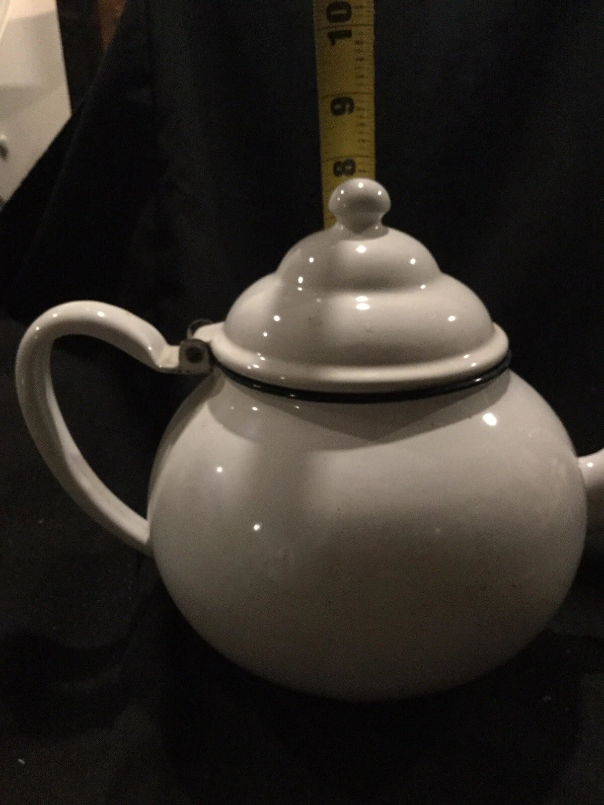 Antique Pair of porcelain Enamel White Tea pots j1 | eBay