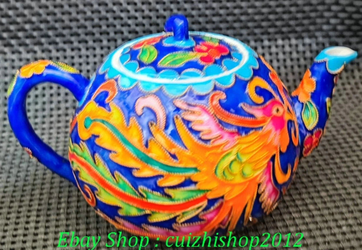 5.1'' Old Qing Qianlong Enamel Colour Porcelain Phoenix Phenix Teapot Teakettle | eBay