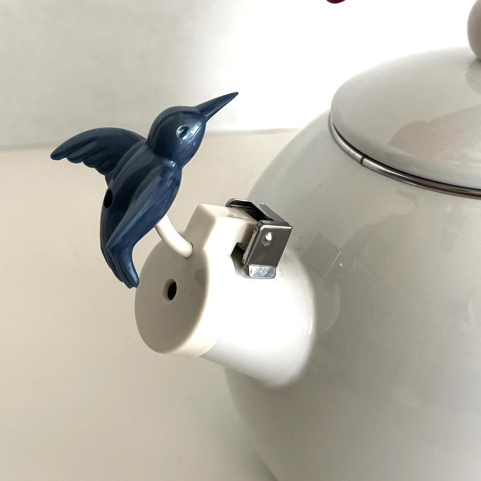 Ancona Kettle Hummingbird Tulips Enamel Teapot Red White Blue Green VTG 1990s | eBay