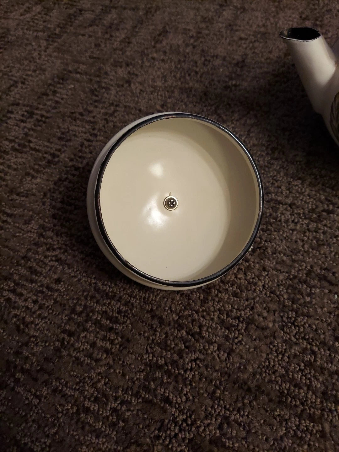 Pfaltzgraff Naturewood Metal Porcelain Enamel Tea Pot Kettle - Used | eBay