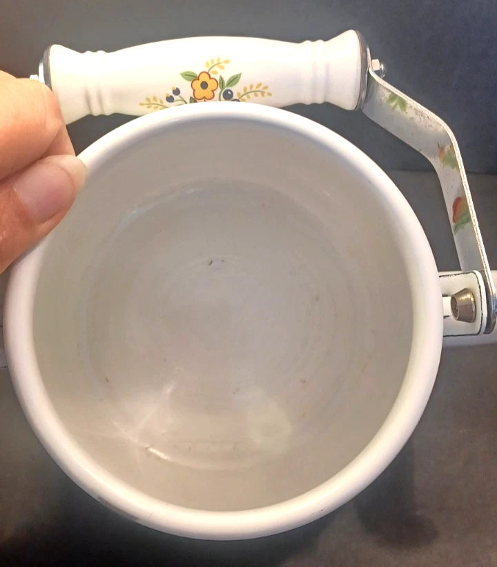 Vintage David Davir Enamel Tea Pot Kettle 5.5" Tall | eBay