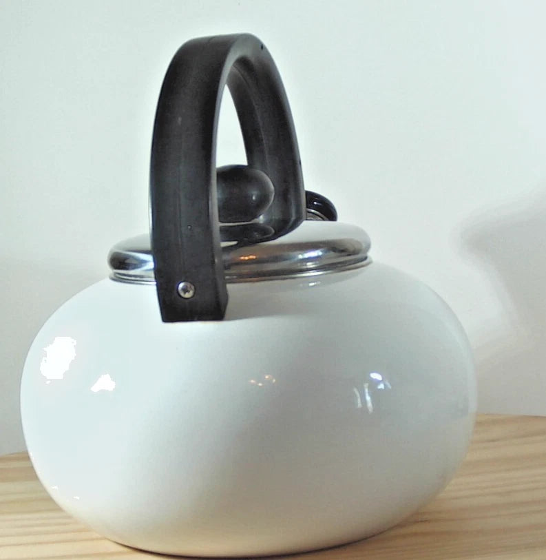 COPCO 0106 White Enamel Coated Teapot Tea Kettle | eBay