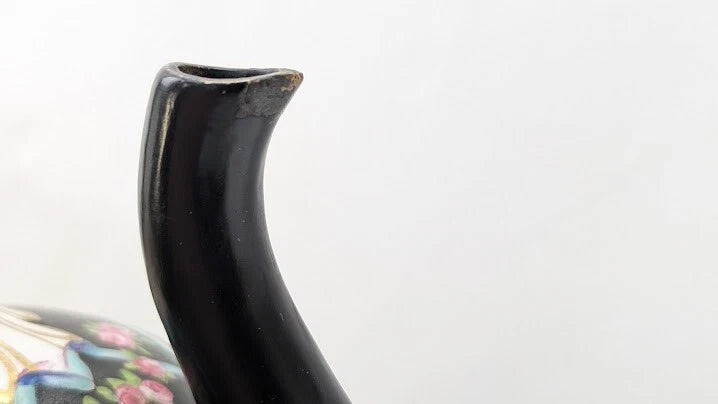 Antique Teapot Kettle on Stand Victorian Meriden Silver Plate Porcelain Enamel | eBay