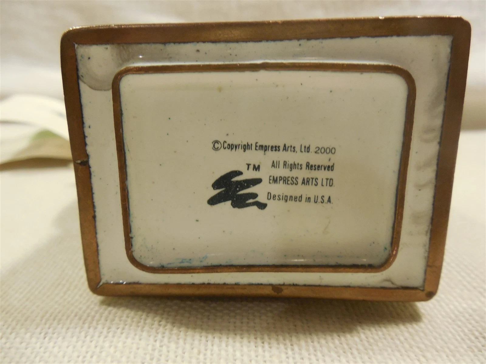 Vintage 2000 Empress Arts Enamel Teapot Cat with Fruit Basket | eBay