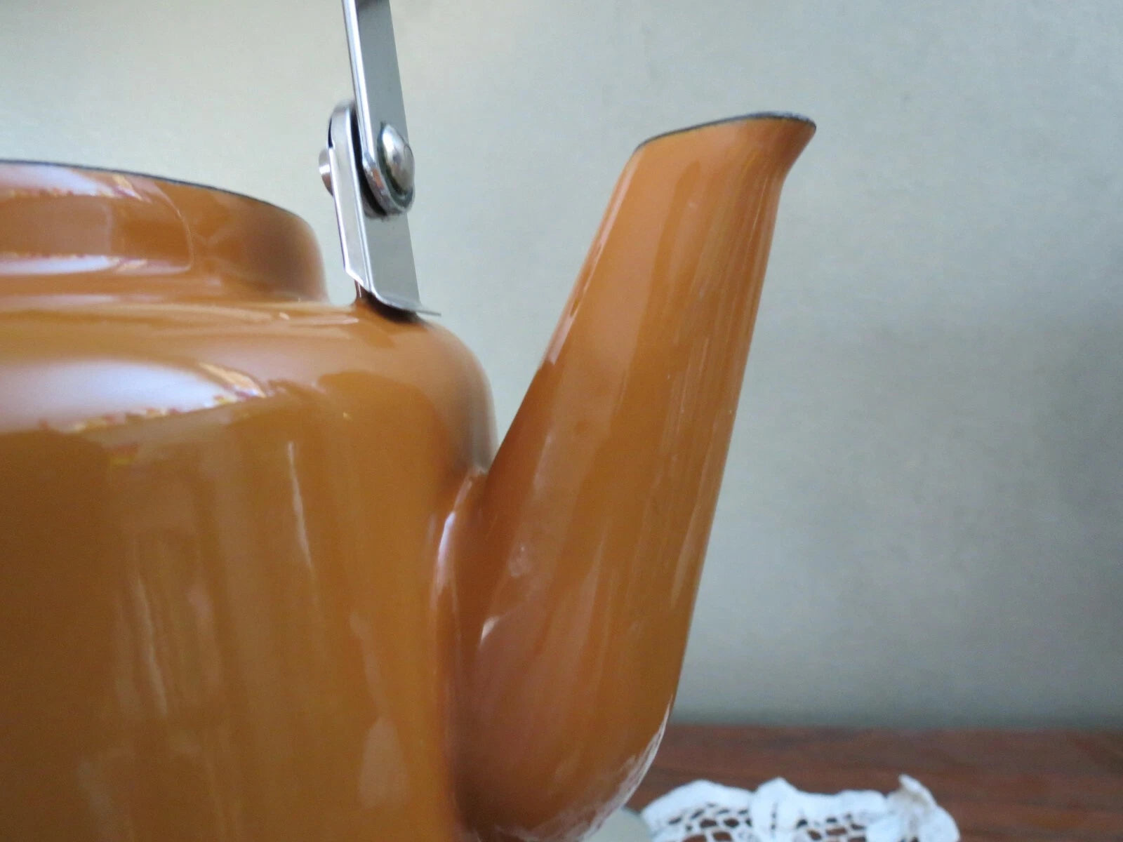 Vintage Gold/Light Brown Enameled Teapot | eBay