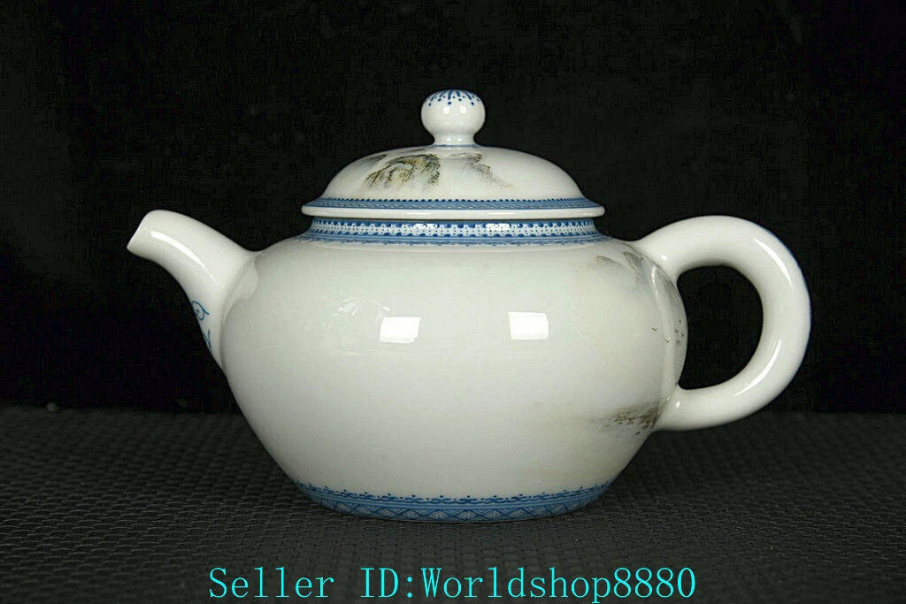 6.4'' Qianlong Marked Old China Enamel Color Porcelain Landscape Pattern Teapot | eBay