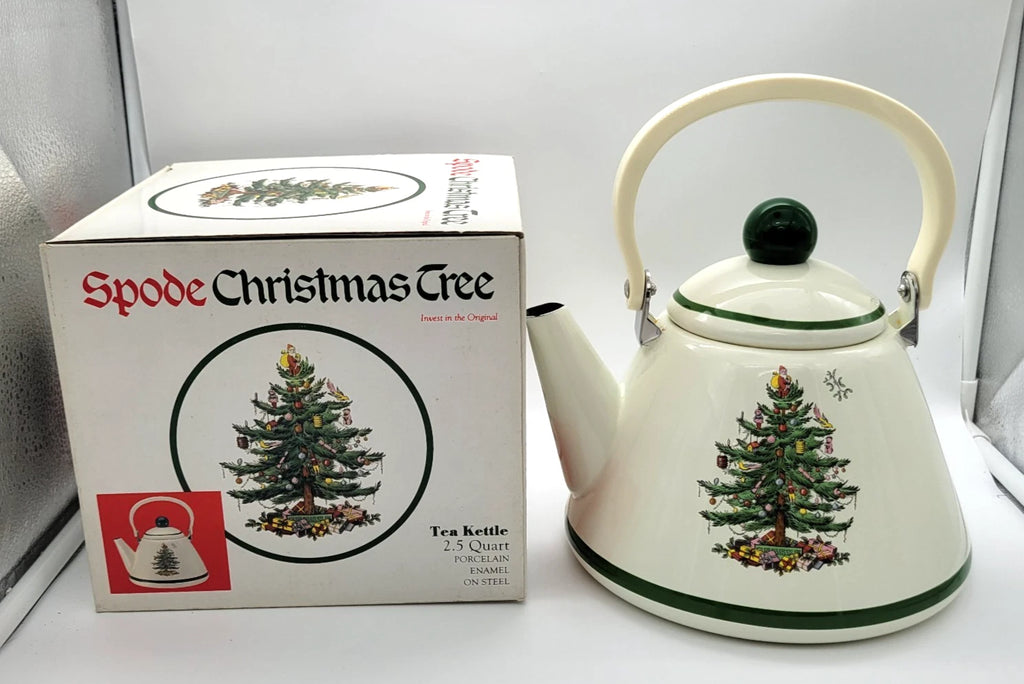 Spode Christmas Tree Tea Kettle Porcelain Enamel On Steel 2.5 qt. | eBay