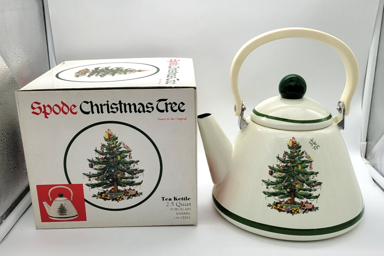 Spode Christmas Tree Tea Kettle Porcelain Enamel On Steel 2.5 qt. | eBay
