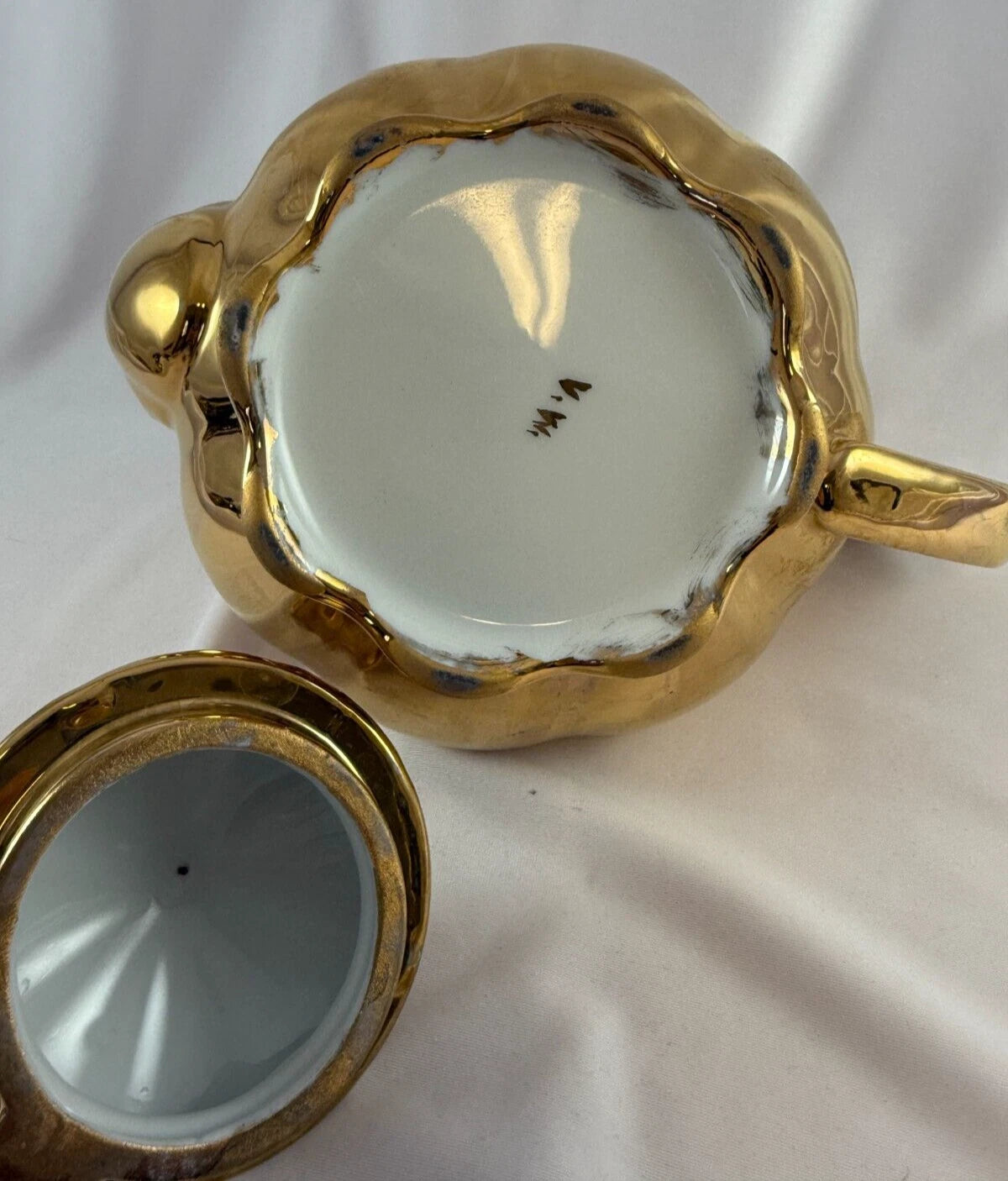 Gold Enameled Glossy Lidded Porcelain China Tea Pot | eBay