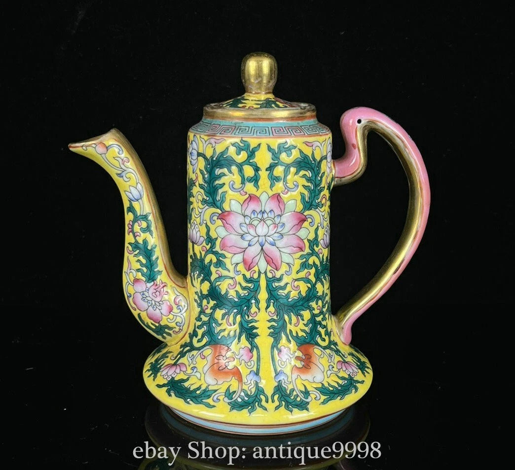 5.7'' Old Dynasty Enamel Color Porcelain Gilt Flower Bat Wine Tea Pot Flagon | eBay