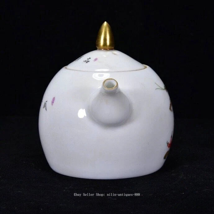 4.7" Yongzheng Year Colour Enamel Porcelain Fruit insect Wine Tea Pot Flagon | eBay
