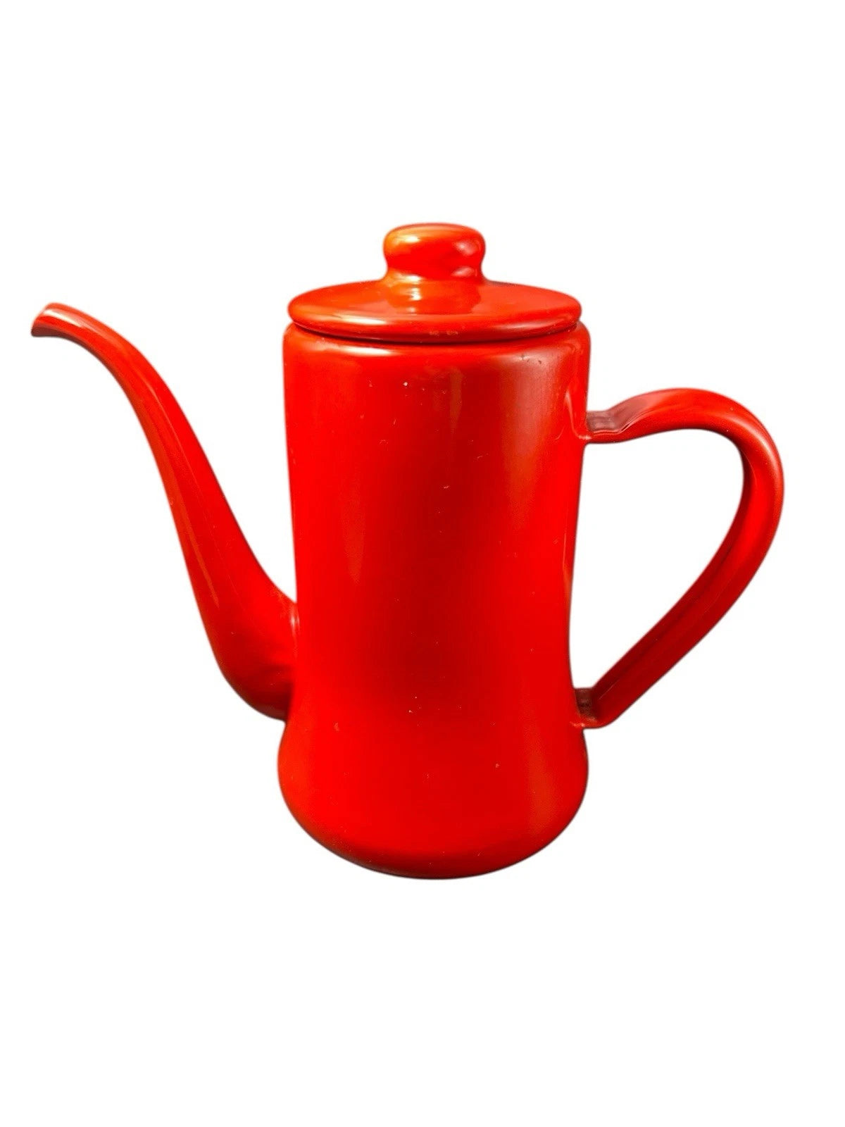 Vtg Fujii Co Slim Pot Red Drip Coffee Tea Kettle Enamel Ware Japan | eBay