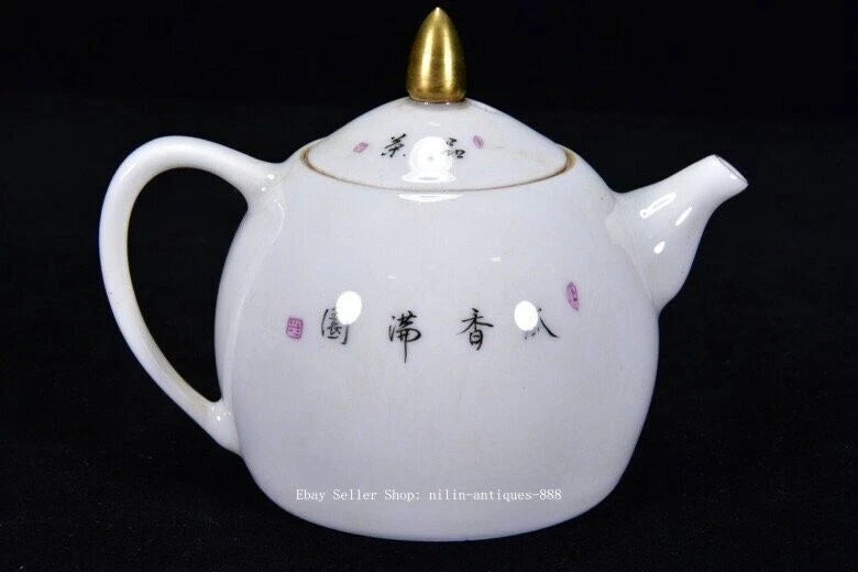 4.7" Yongzheng Year Colour Enamel Porcelain Fruit insect Wine Tea Pot Flagon | eBay