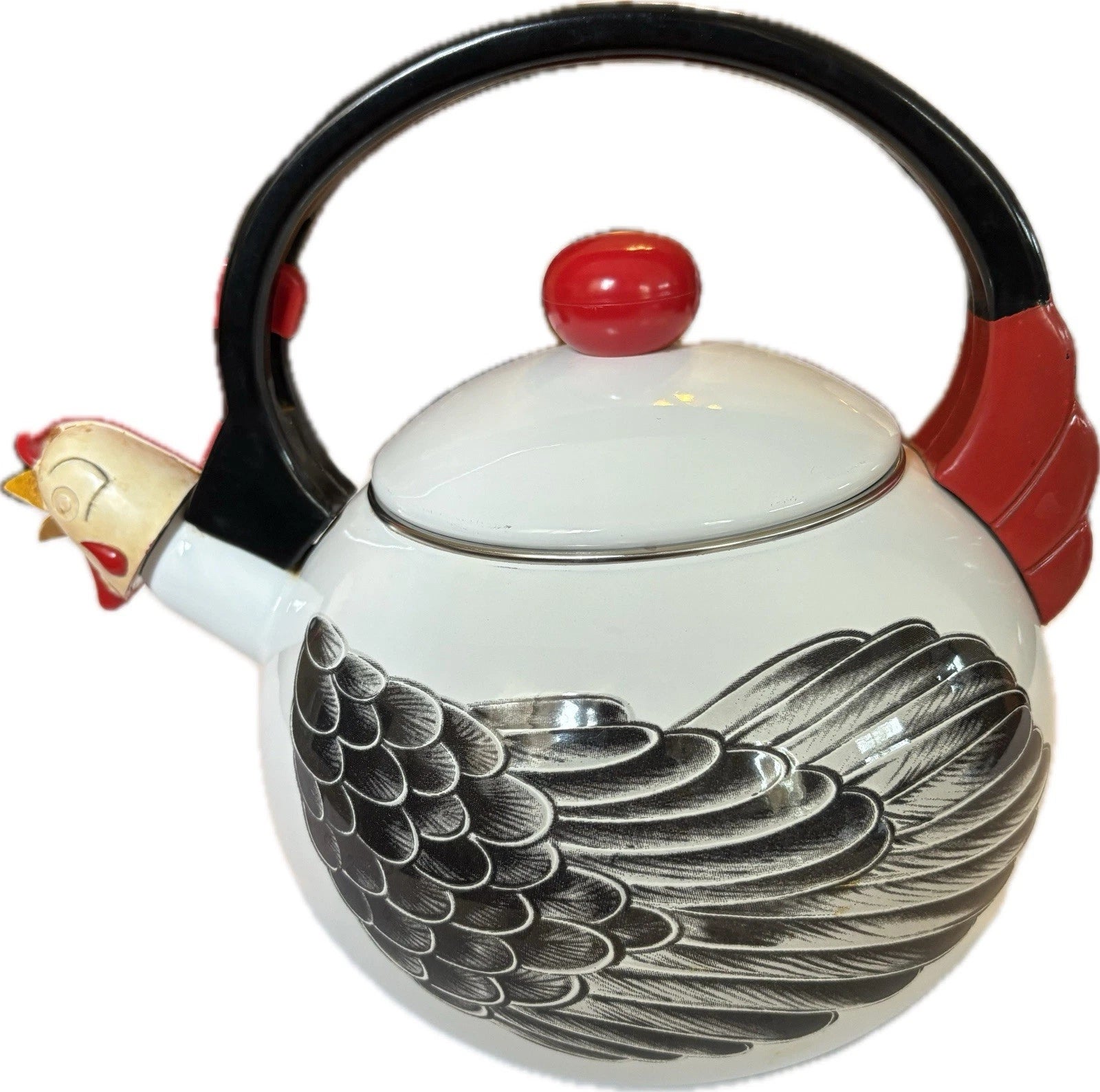 Vintage 1986 Kamenstein rooster enamel tea kettle pot | eBay