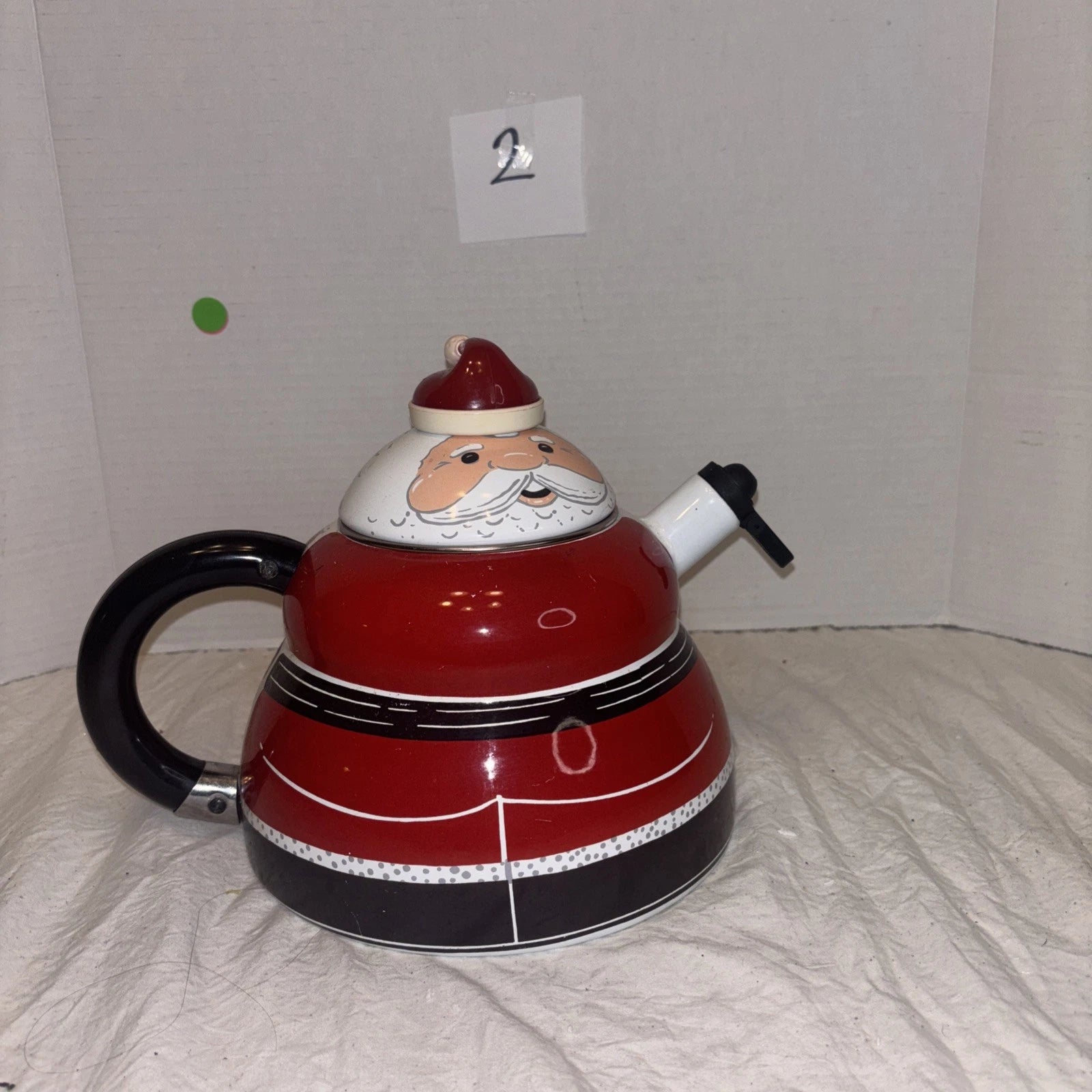 Santa Tea Kettle ROSHKO PORCELAIN Enamel Steel Stove Top Teapot Christmas 3 QT | eBay