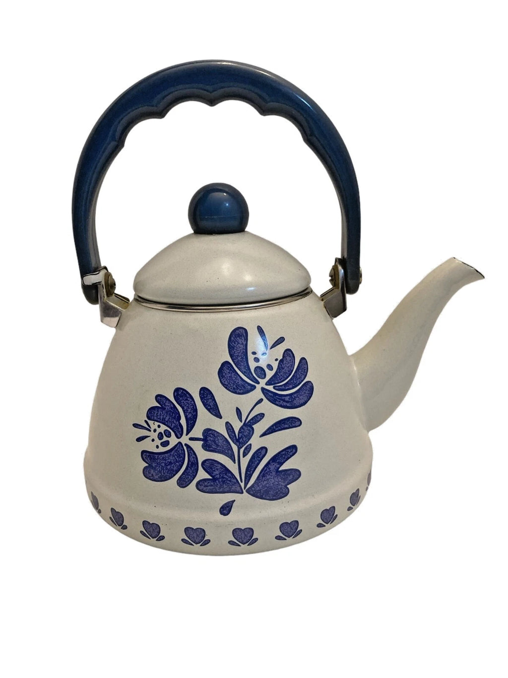Pfaltzgraff Yorktowne 6" Stove Top Kettle/Teapot Porcelain Enamel With Lid 40 oz | eBay