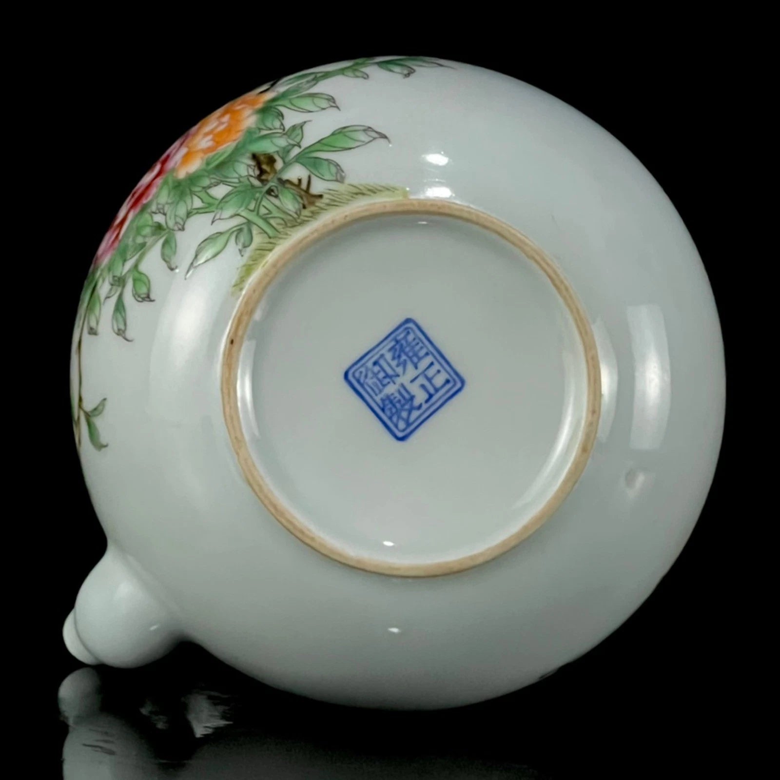 Chinese Enamel Color Porcelain Hand Painted Flower and Bird Handled Teapot 2265 | eBay