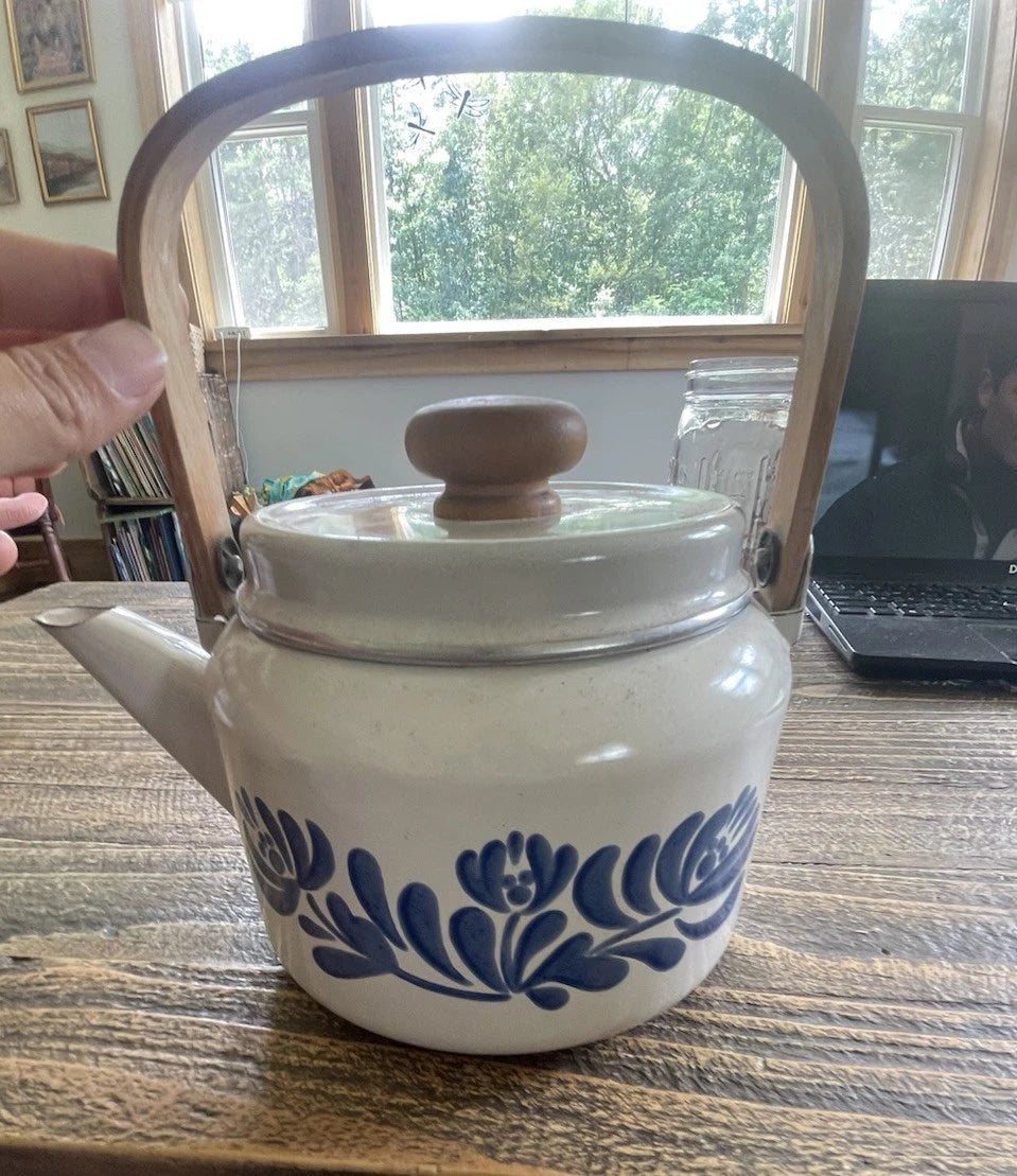 Pfaltzgraff Yorktown Enamel Tea Kettle | eBay
