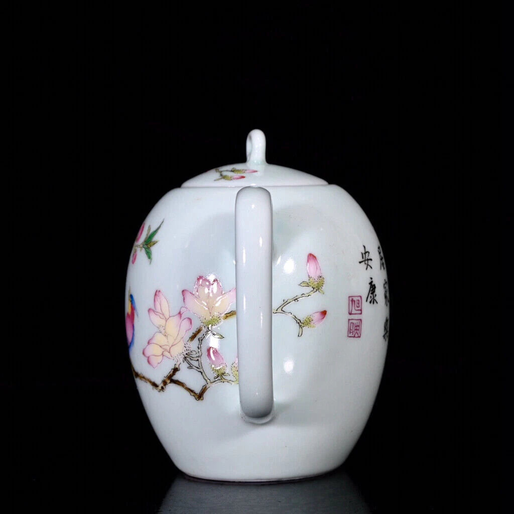 5.1" Chinese Enamel Porcelain HandPainted Exquisite Flowers&Birds Teapots | eBay