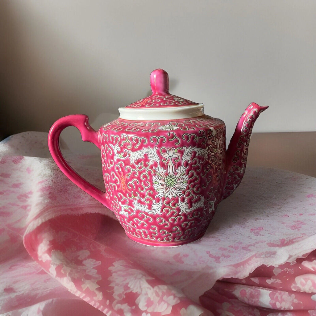 Jingdezhen Chinese Porcelain Pink Enamel Teapot | eBay