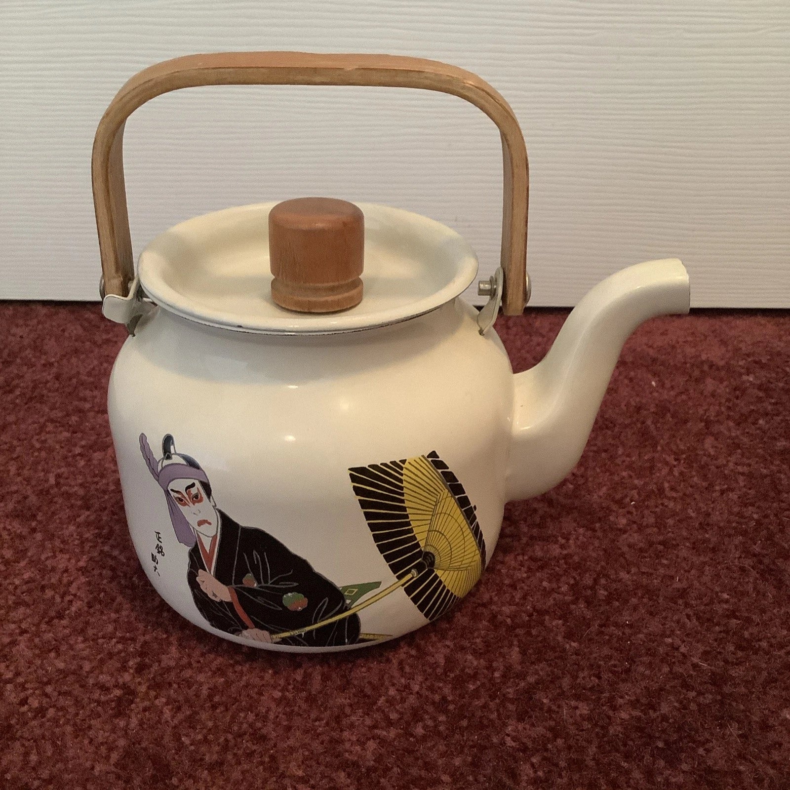 Vintage 1970s Teapot Kettle Gailstyn-Sutton Enamel Japan Kabuki | eBay