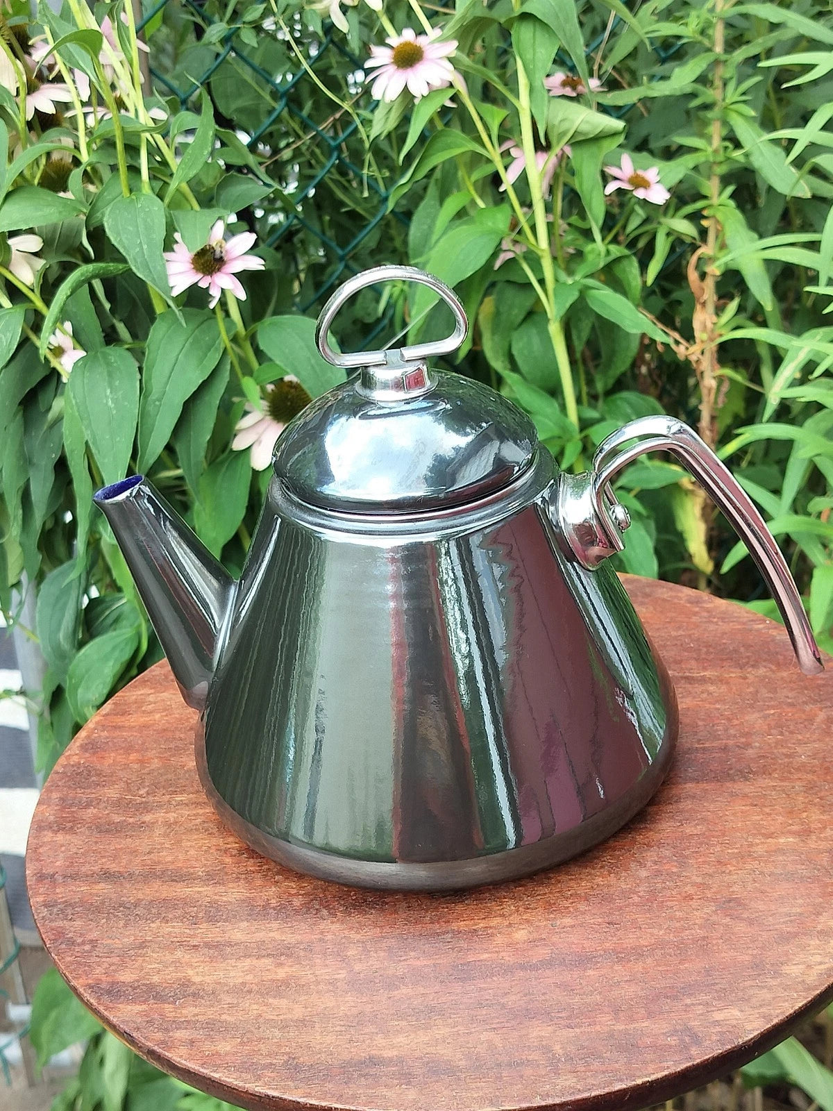 VTG Black Onyx Enamel on Steel-Chantal Tea Kettle/Teapot with Lid-VGC | eBay