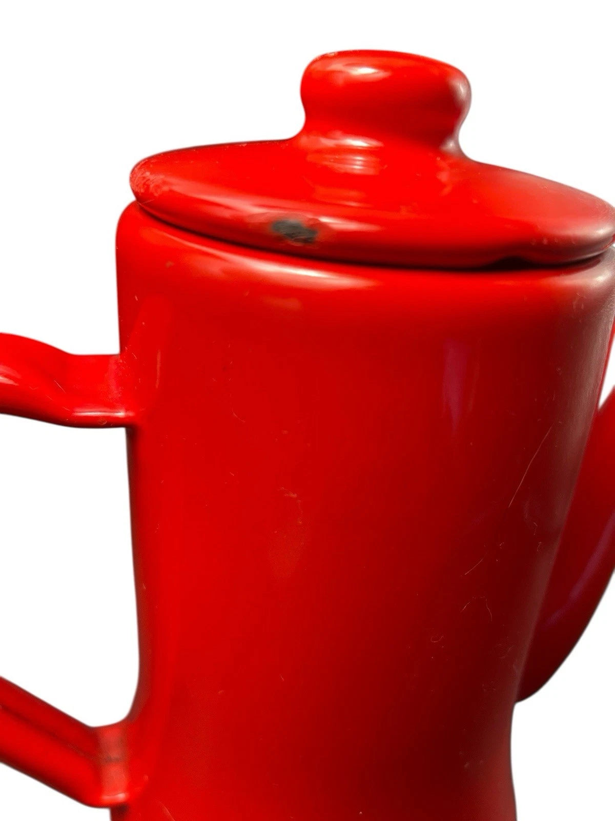 Vtg Fujii Co Slim Pot Red Drip Coffee Tea Kettle Enamel Ware Japan | eBay