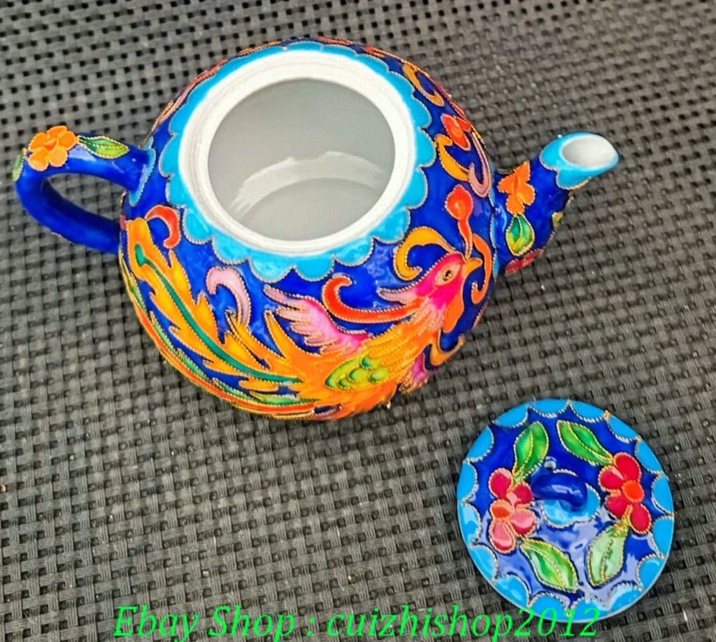 5.1'' Old Qing Qianlong Enamel Colour Porcelain Phoenix Phenix Teapot Teakettle | eBay
