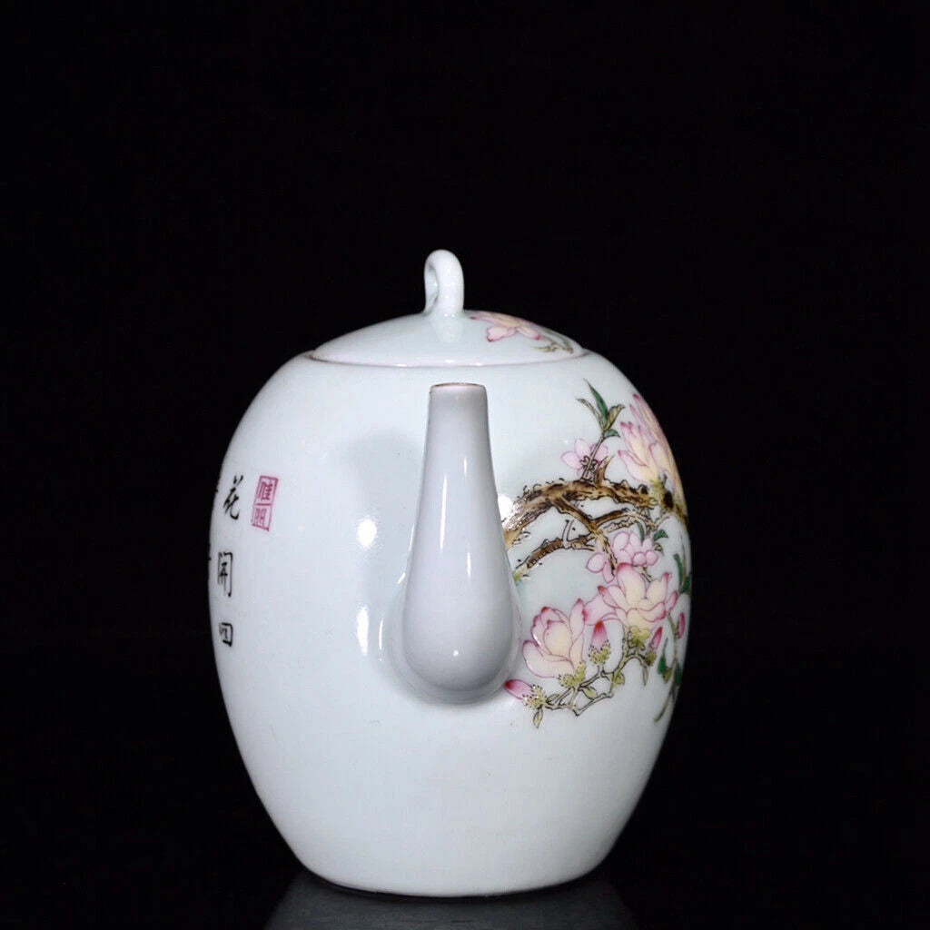 5.1" Chinese Enamel Porcelain HandPainted Exquisite Flowers&Birds Teapots | eBay