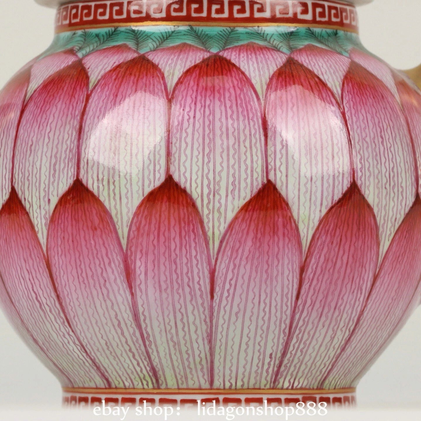 6" Yongzheng Marked Enamel Porcelain Gilt Lotus Flower Pattern Wine Tea Pot | eBay