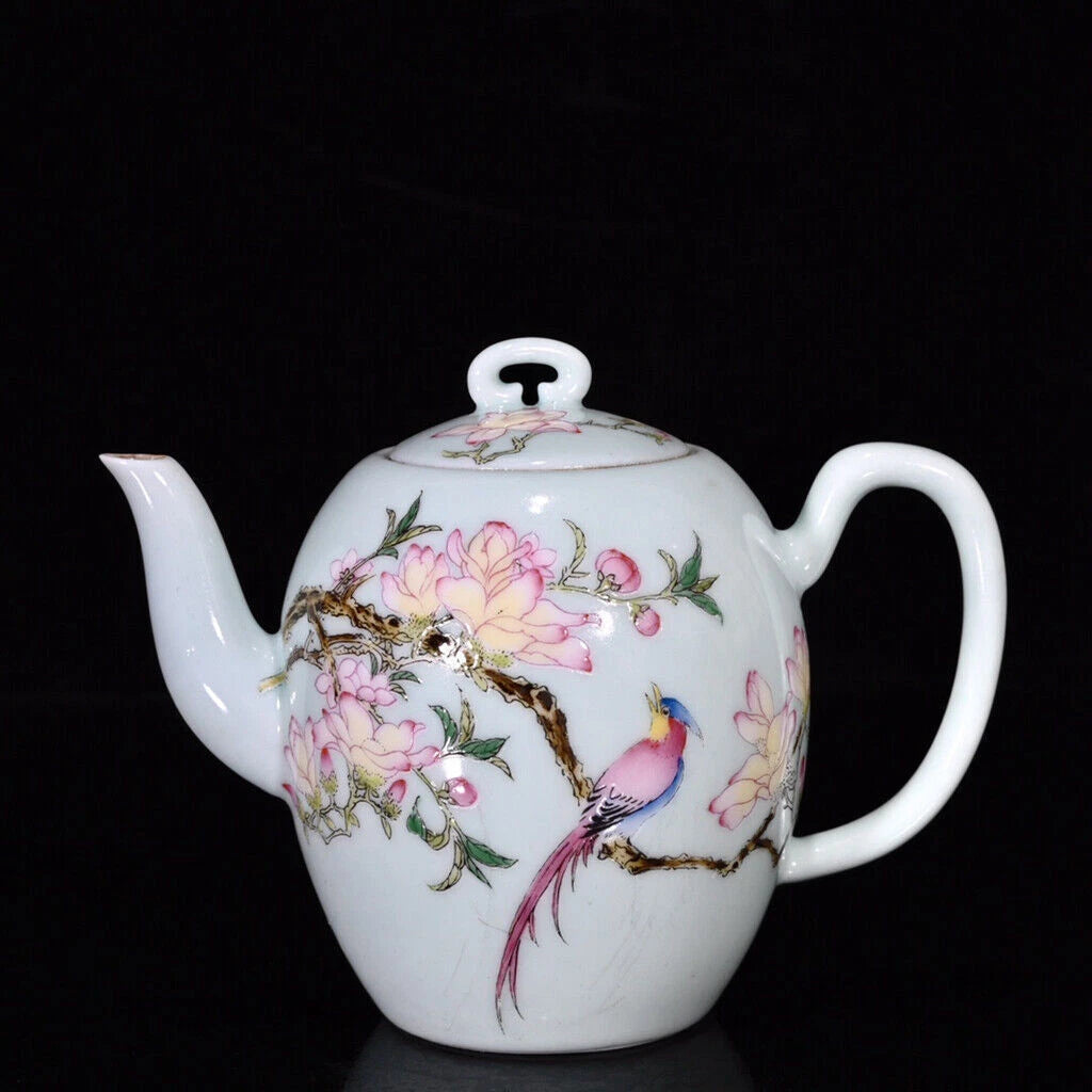 5.1" Chinese Enamel Porcelain HandPainted Exquisite Flowers&Birds Teapots | eBay