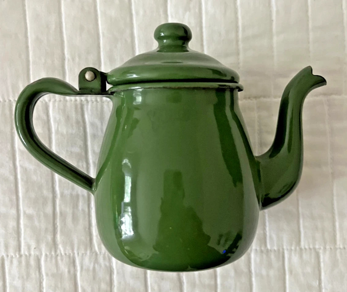 Vintage Enamelware Green Single Serve Tea Pot, Polar Ware Company | eBay