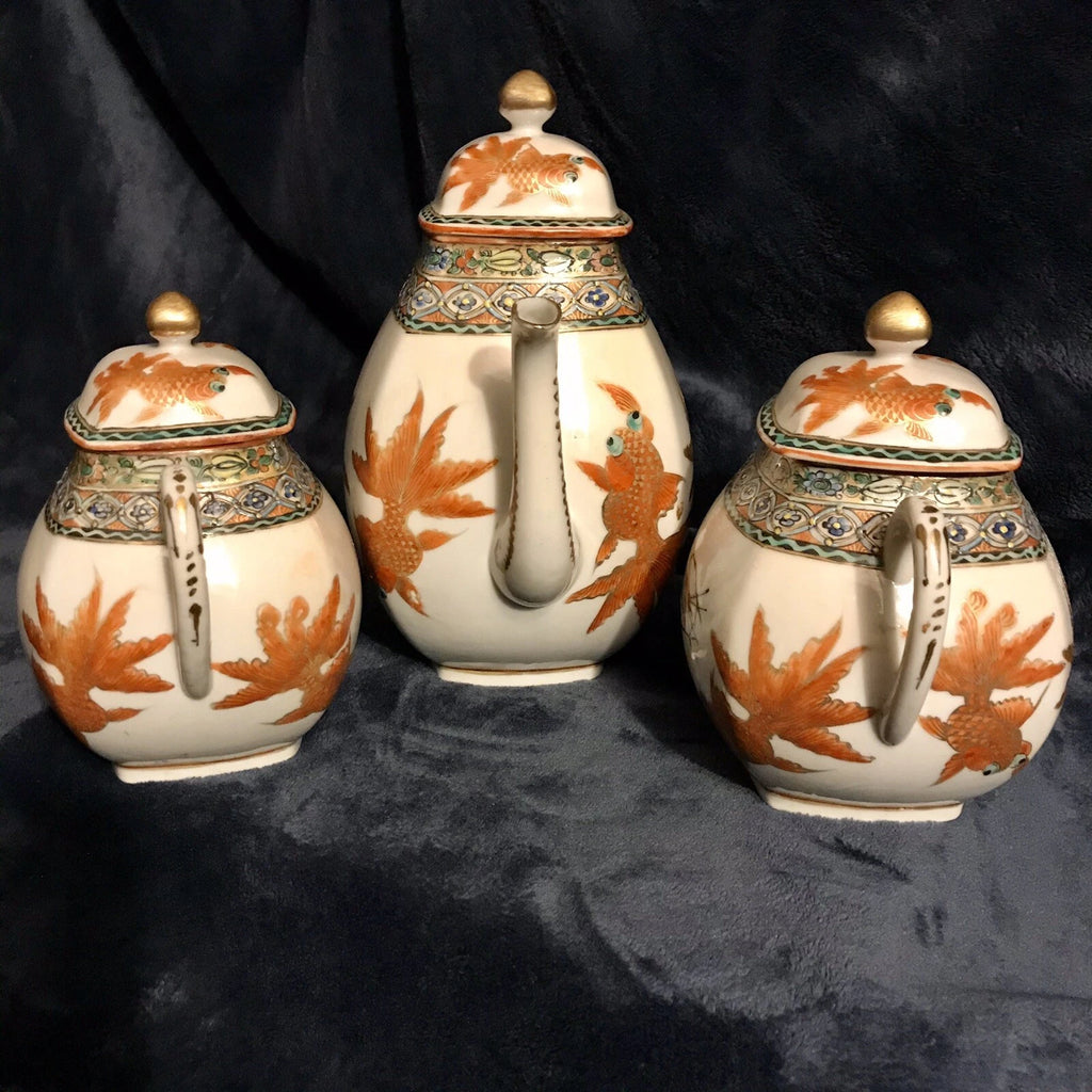 Rare Antique Chinese Export Early Republic Enameled Porcelain Teapot Tea Set | eBay