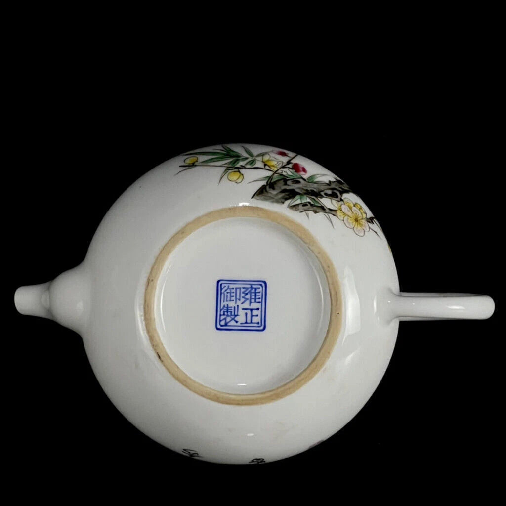 6.3" Chinese Enamel Porcelain HandPainte Exquisite Flowers&Plants Teapots | eBay