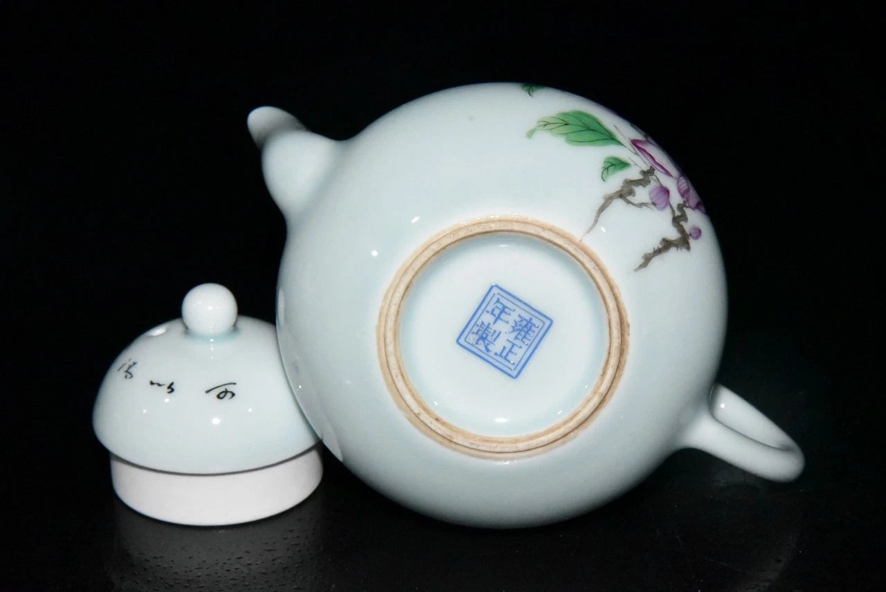 4.7" China Old Antique Qing Yongzheng Mark Porcelain Colour Enamels Teapot | eBay