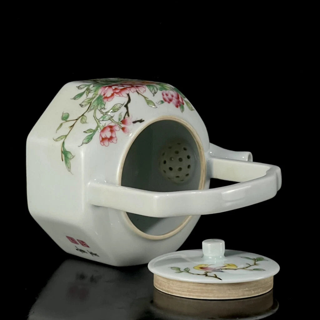 Chinese Enamel Colour Porcelain HandPainted Flowers&Plants Teapot 25493 | eBay