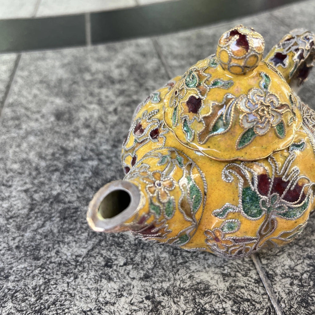 VTG Multi-Colored Miniature Tea Pot With Floral Design X2 | eBay