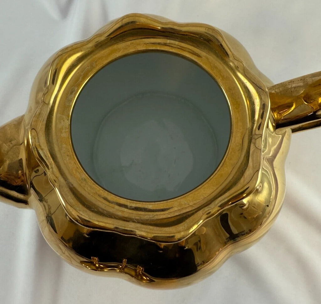 Gold Enameled Glossy Lidded Porcelain China Tea Pot | eBay