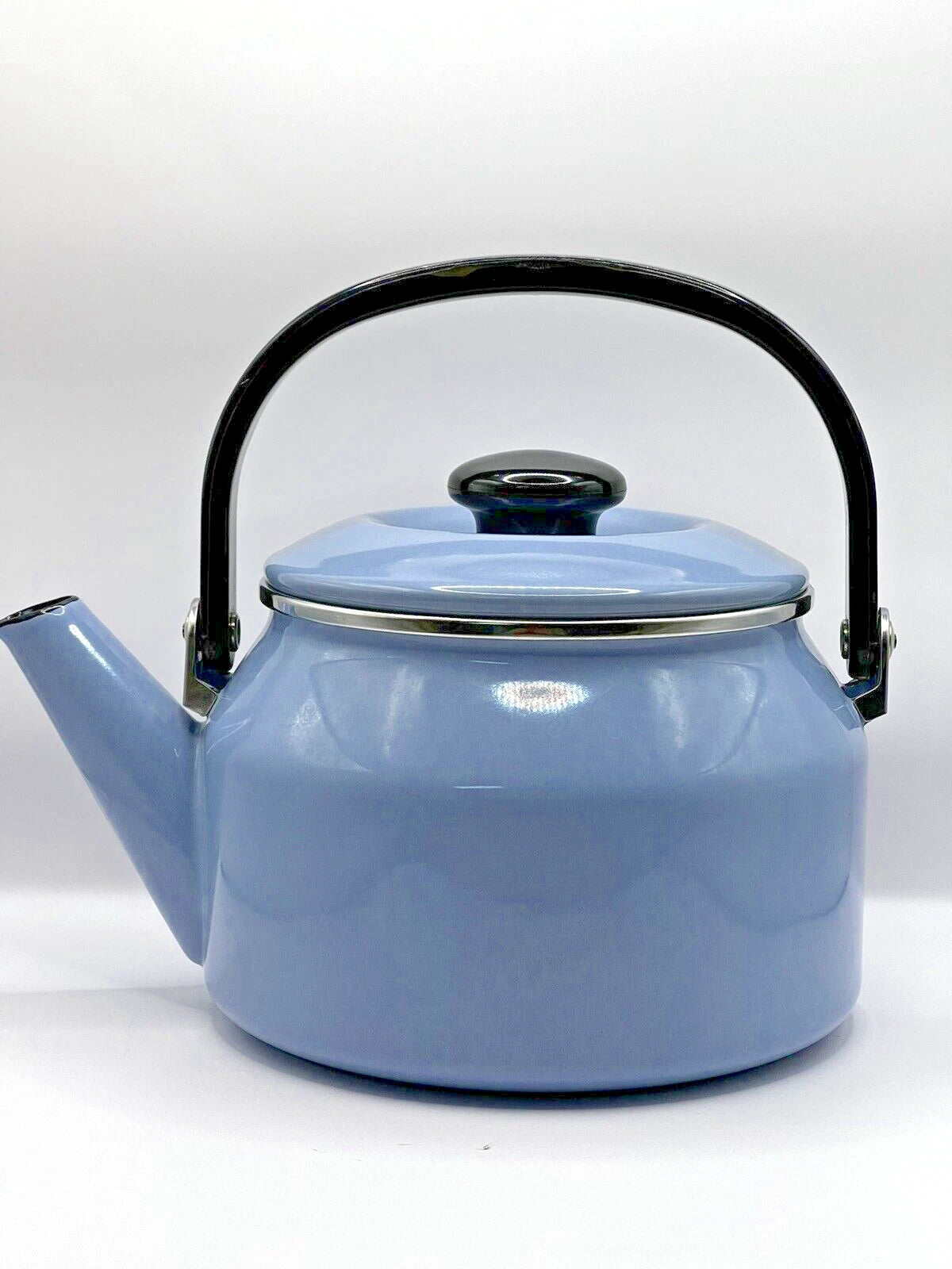 Stovetop Vintage Kettle Teapot Light Blue Enamel on Steel 2 QT Siam Fuji Ware | eBay