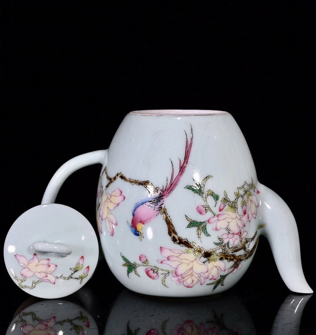 5.1" Chinese Enamel Porcelain HandPainted Exquisite Flowers&Birds Teapots | eBay