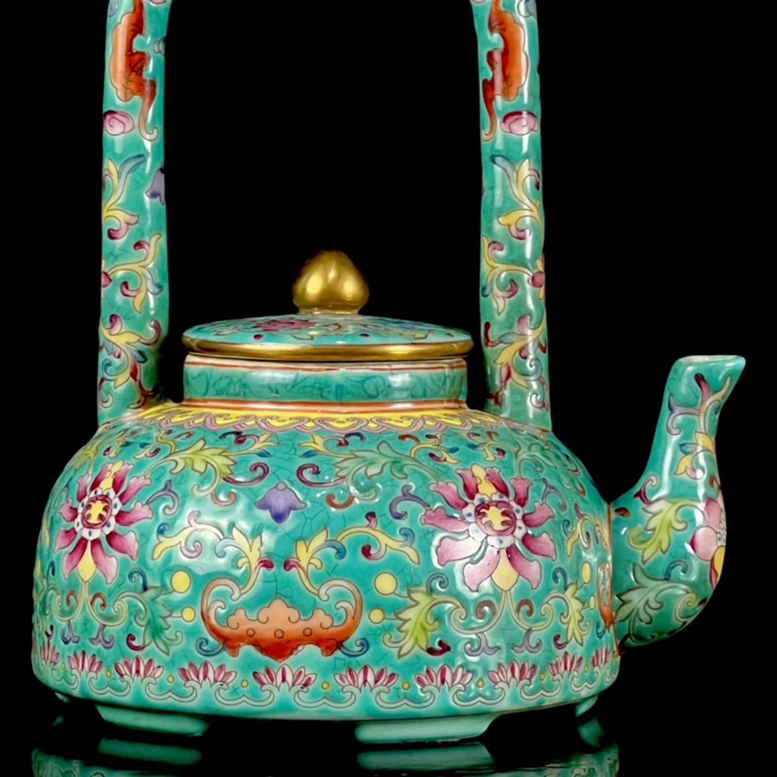 Chinese Enamel Colour Porcelain Hand Painted Exquisite Flower&plant Teapot 90120 | eBay
